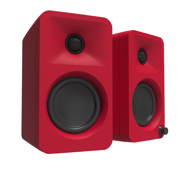 Kanto ORA Red 100w Powered Reference Desktop Speakers with Bluetooth