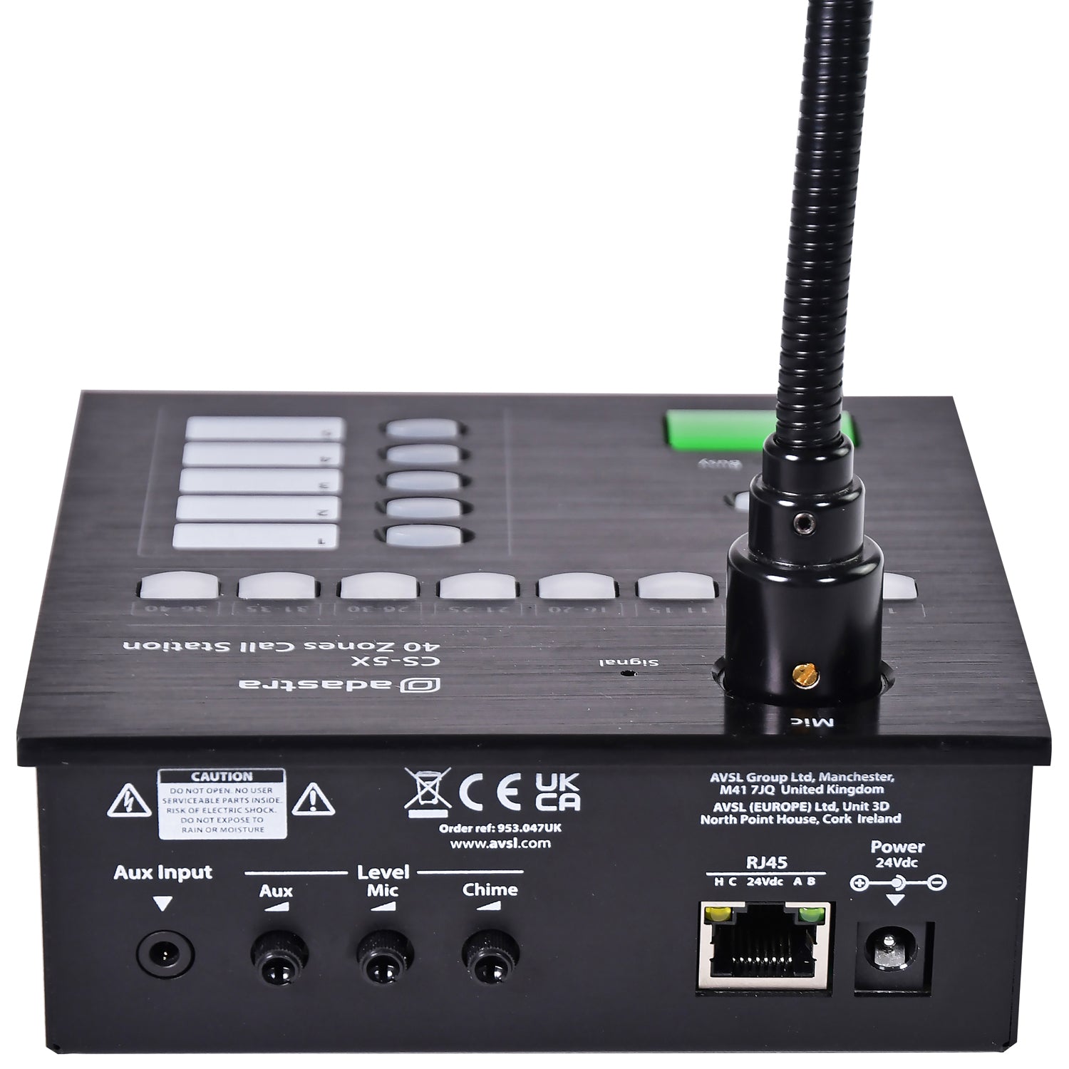 Adastra CS-5X Call Station for RX45 Audio Matrix