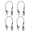 Pack of 4 Equinox 35mm black stainless steel safety wires