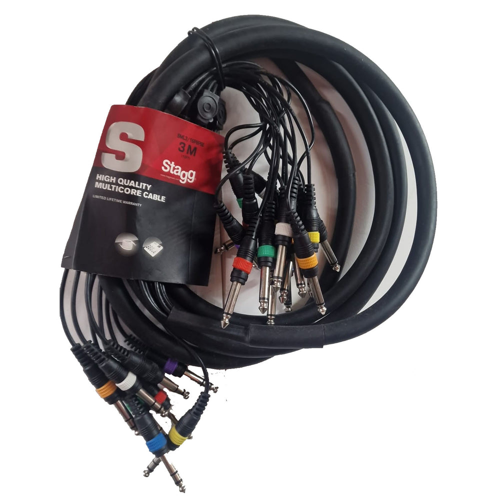 Stagg SML3/16P8PSE 8 Way Stereo Jack to 16 Way Mono Jack Loom