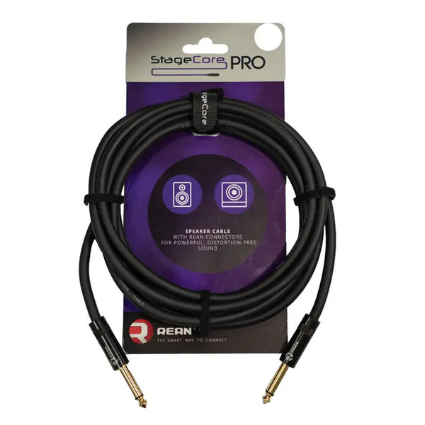 Stagecore Pro 6m Black Jack to Jack Cable with Rean Connectors