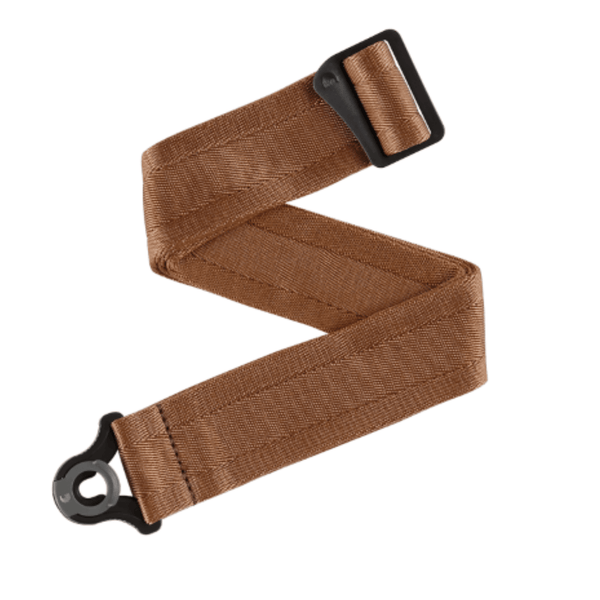 D'Addario 50BAL19 Auto Lock Guitar Strap, Umber Brown