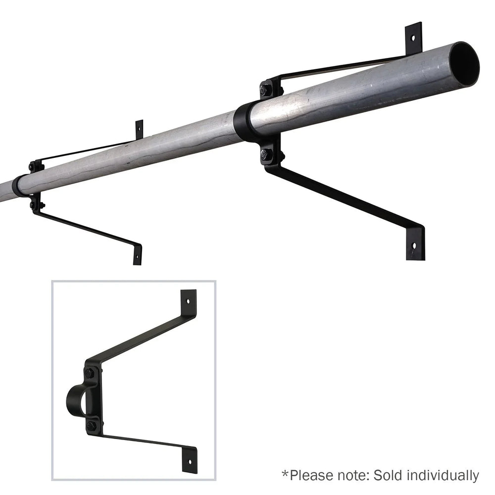 elumen8 300mm Black Pipe to Wall Brackets - DY Pro Audio