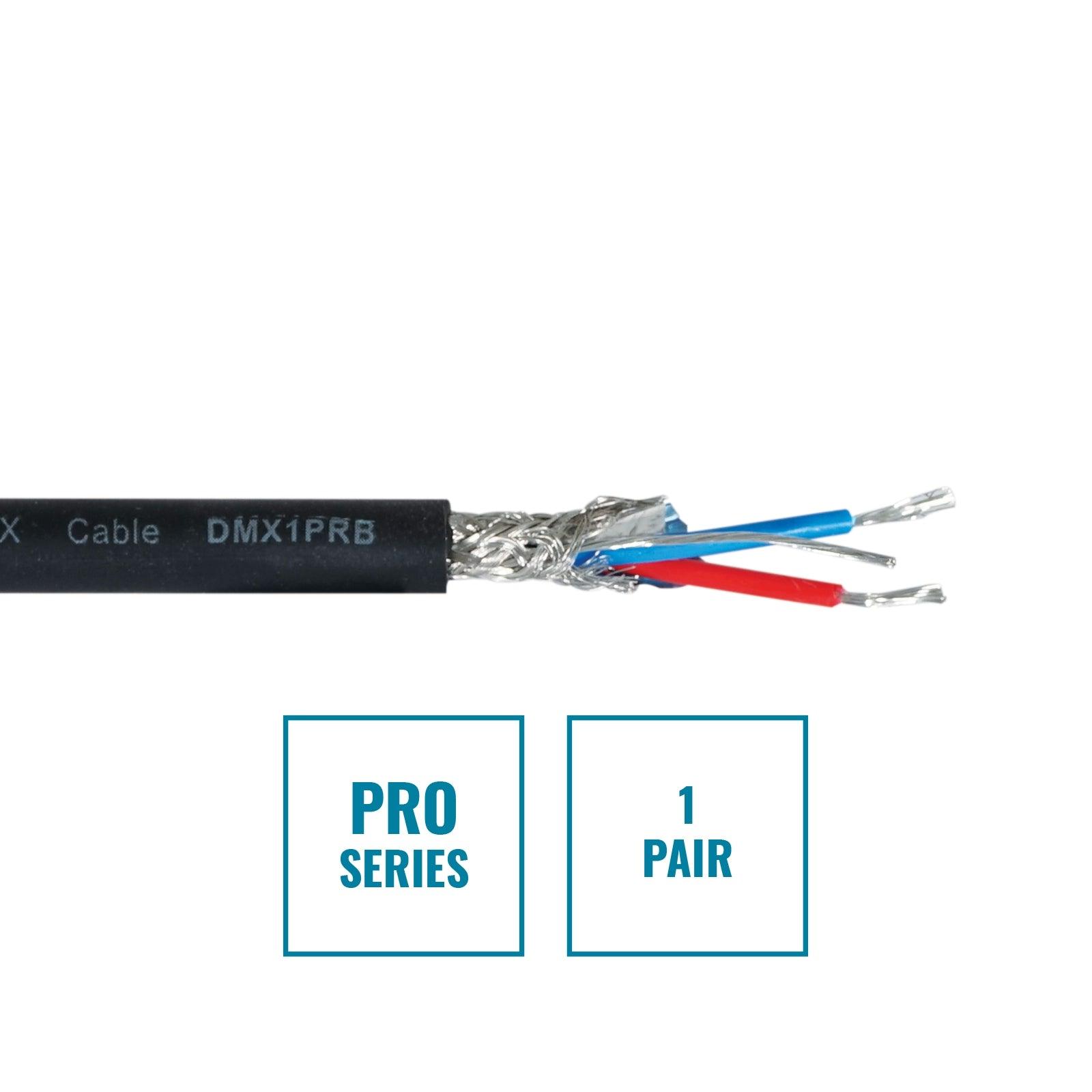 elumen8 PRO Screened 1 Pair DMX Cable DMX1PRB 100m - DY Pro Audio