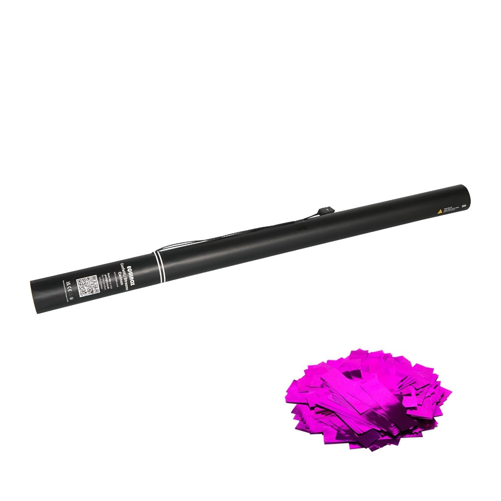 Equinox 80cm Electric Pink Meetallic Confetti Cannons - DY Pro Audio