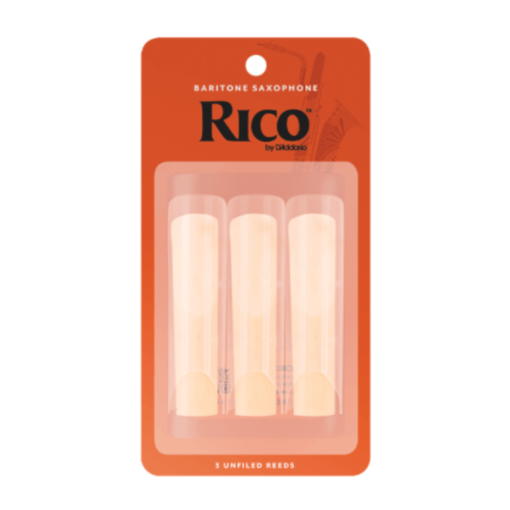 D'Addario Rico Baritone Sax Reeds 2.0 Strength Pack of 3