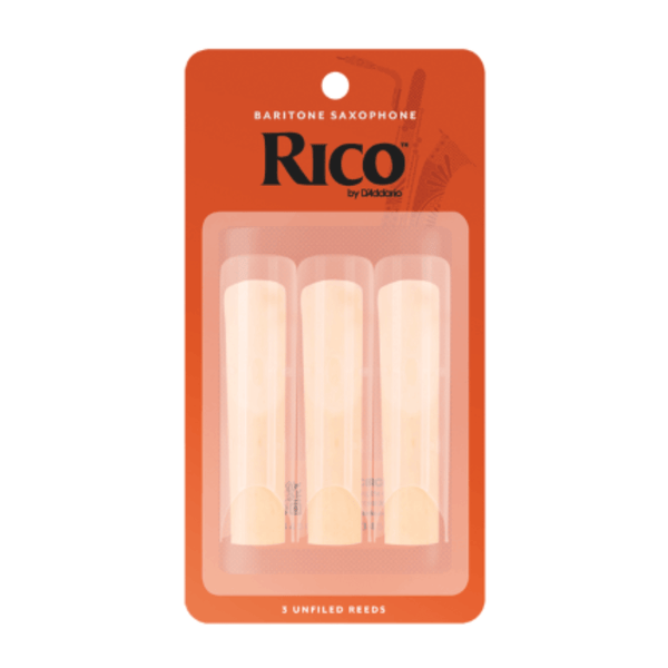 D'Addario Rico Baritone Sax Reeds 2.0 Strength Pack of 3