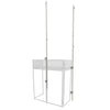 Ultimax DJ Booth Pole Kit White with Top Hats for Combi Booth