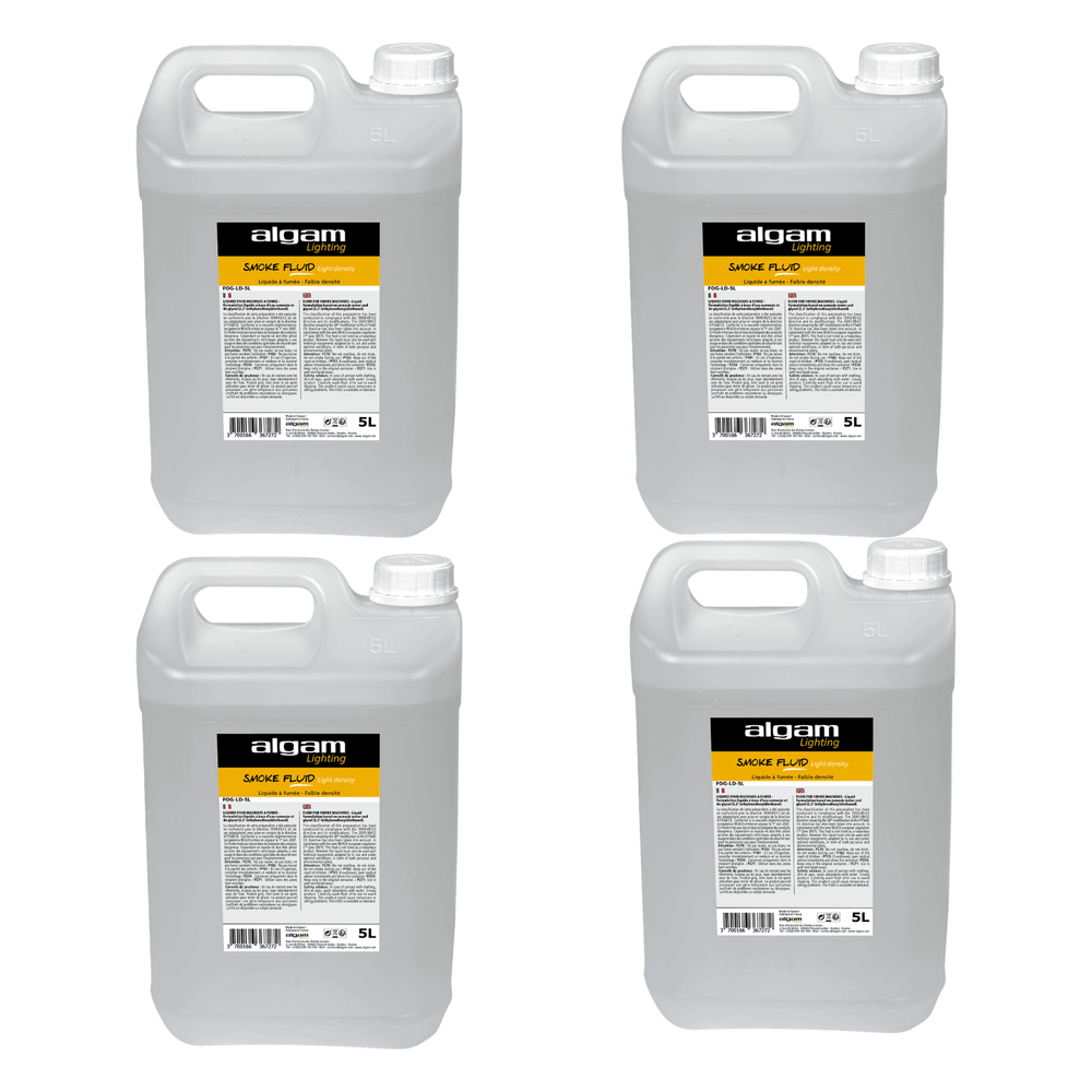 4 x Algam Lighting 5 Litres Low Level Desnity Smoke Fluid