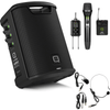 Q-Audio Free Stage 6 6" Battery Powered Speaker with Handheld & Headset Microphone