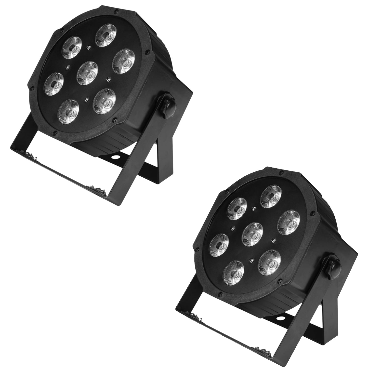 2 x Flash Par 56 LED 715 RGBW+AUV Par Can Uplighter