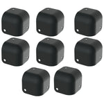 8 x Penn Elcom  Black Metal Cabinet Corner 3 Led 13mm Radius