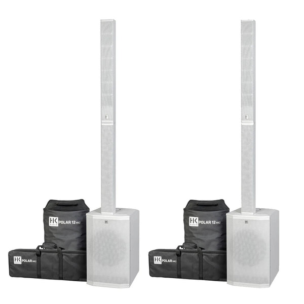 2 x HK Audio POLAR 12 MK2 white column speakers