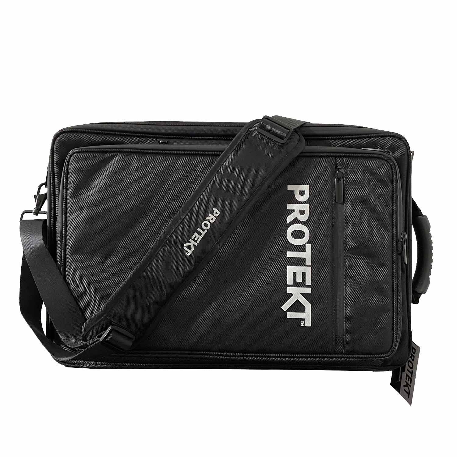 Close-up of Protekt backpack bag padding and rugged material for Pioneer DJ DDJ-FLX4 controller protection