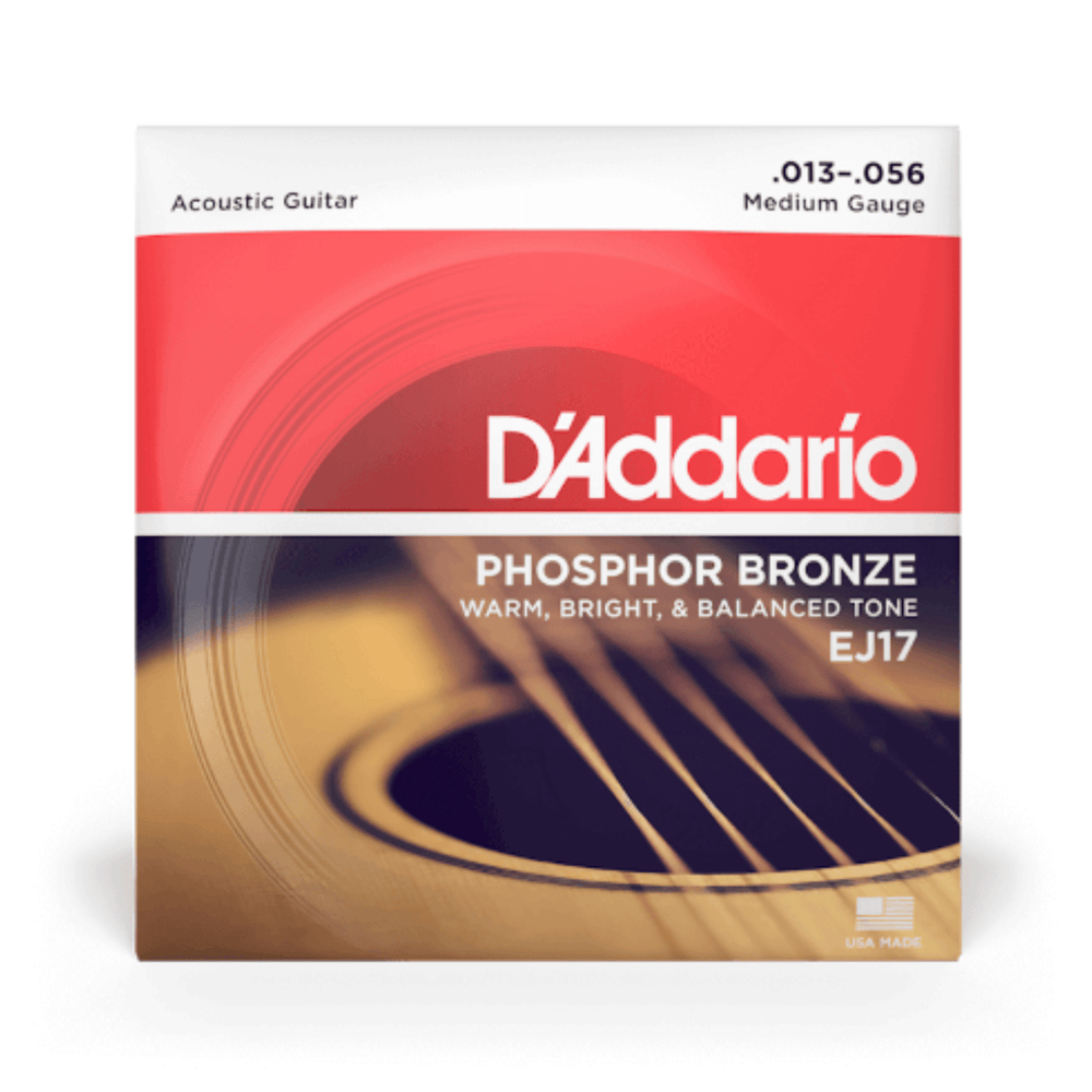 D'Addario EJ17 Phosphor Bronze Acoustic Guitar Strings Medium 13-56