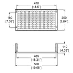 Penn Elcom R2510CT-25-2UK 2U Rack Mount Bracket with Square Hole Rack Rails and Cable Management 250mm Deep