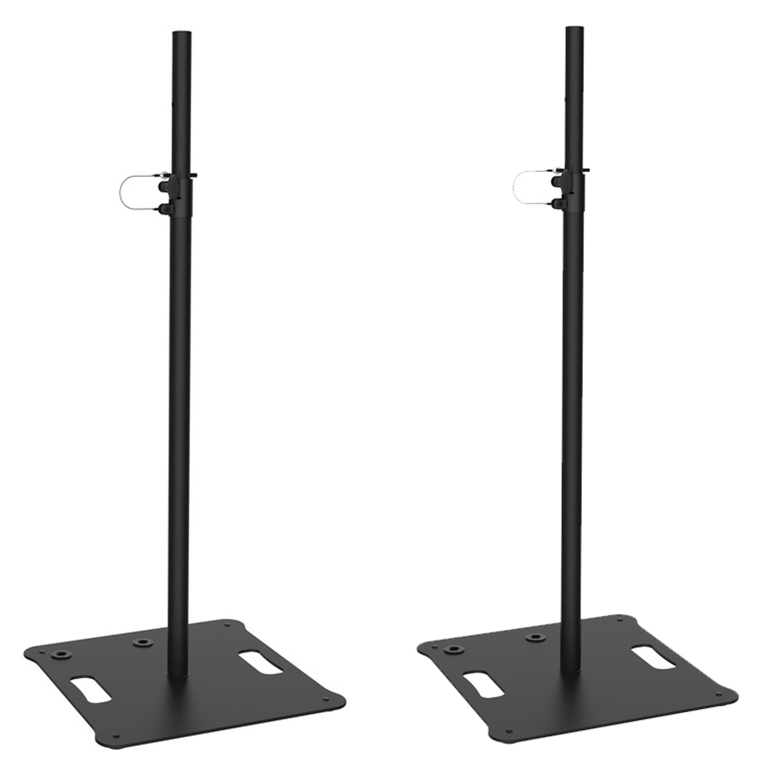 2 x Ultimax UTX 500 Black Square Base 35mm Speaker Lighting Stand