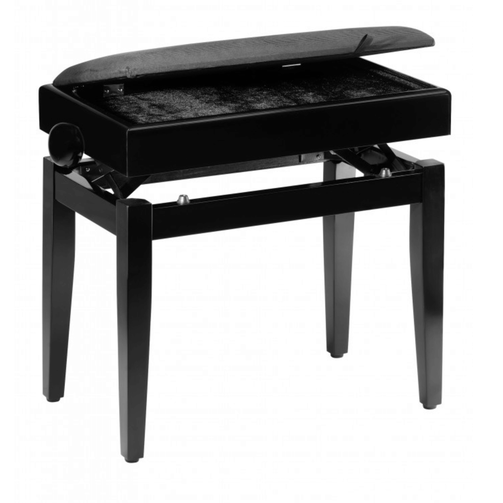 Stagg PB55 BKM VBK Matt Black Piano Bench with Velvet Top