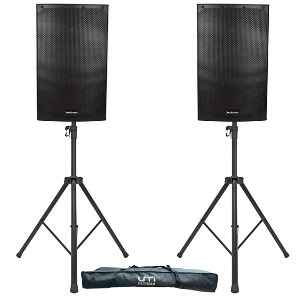 Citronic CAB-15L 15" Active Speaker Bundle with Stands