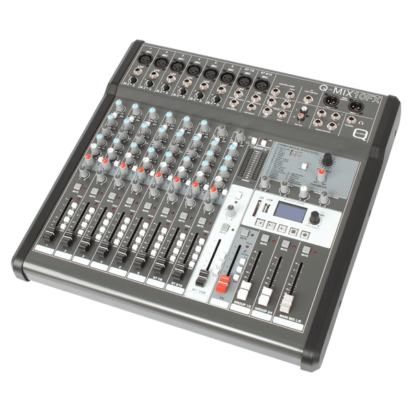     Q-Audio Q-MIX 10FX 10 channel mixer with FX USB and Bluetooth