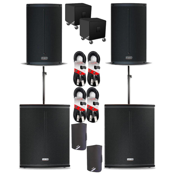 FBT X-Lite 115A 15" Active Speaker & X-Sub 115SA Subwoofer with Covers - DY Pro Audio