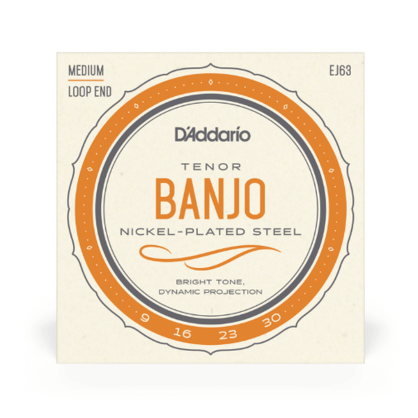 D'Addario EJ63 Nickel 4-String Tenor Banjo Strings 9-30