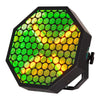 Front view of ADJ Vintage X COB LED scenic lighting fixture with vintage style housing