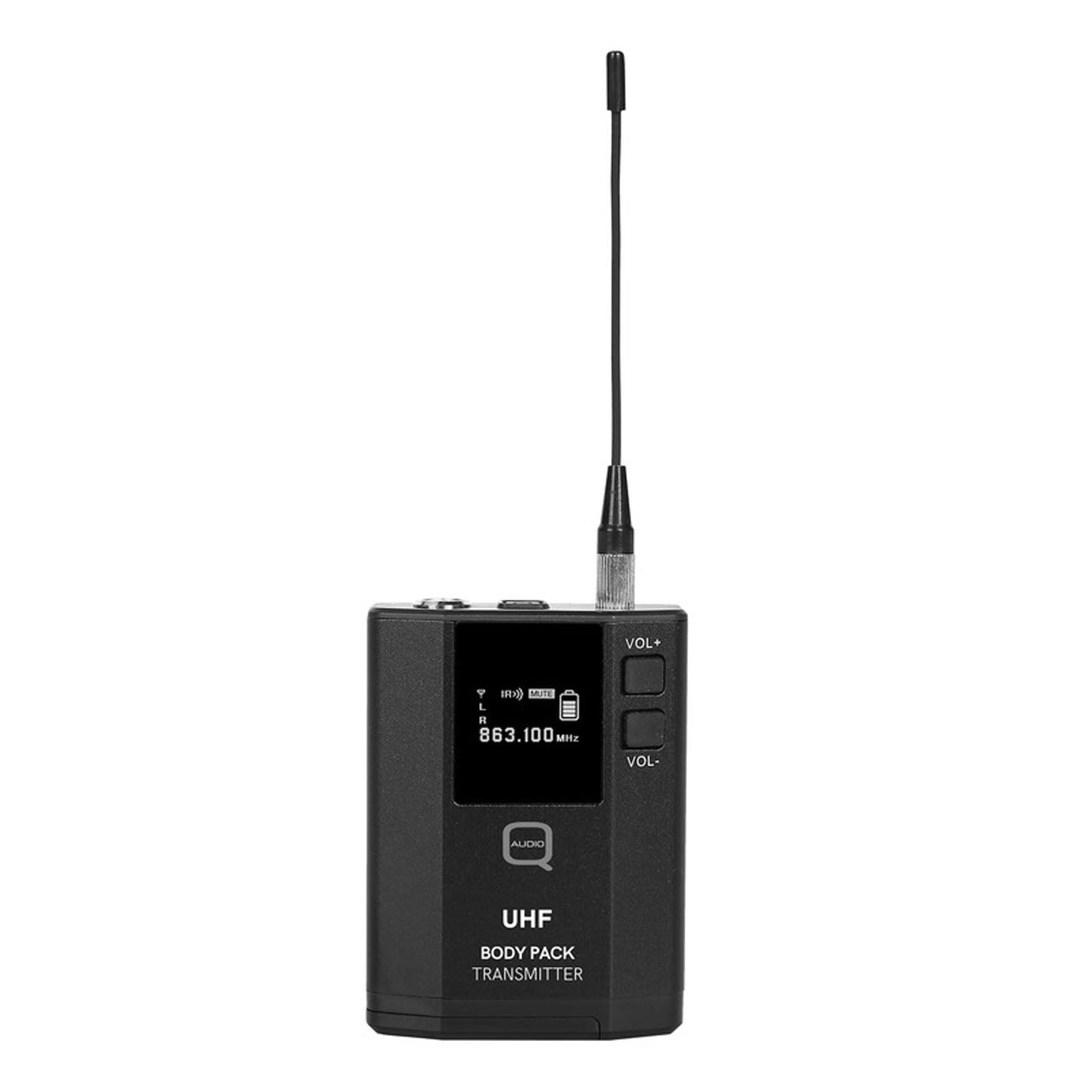 Q-Audio QWM 1960 V3 BP UHF Beltpack Dual Channel True Diversity Wireless Microphone  863–865MHz