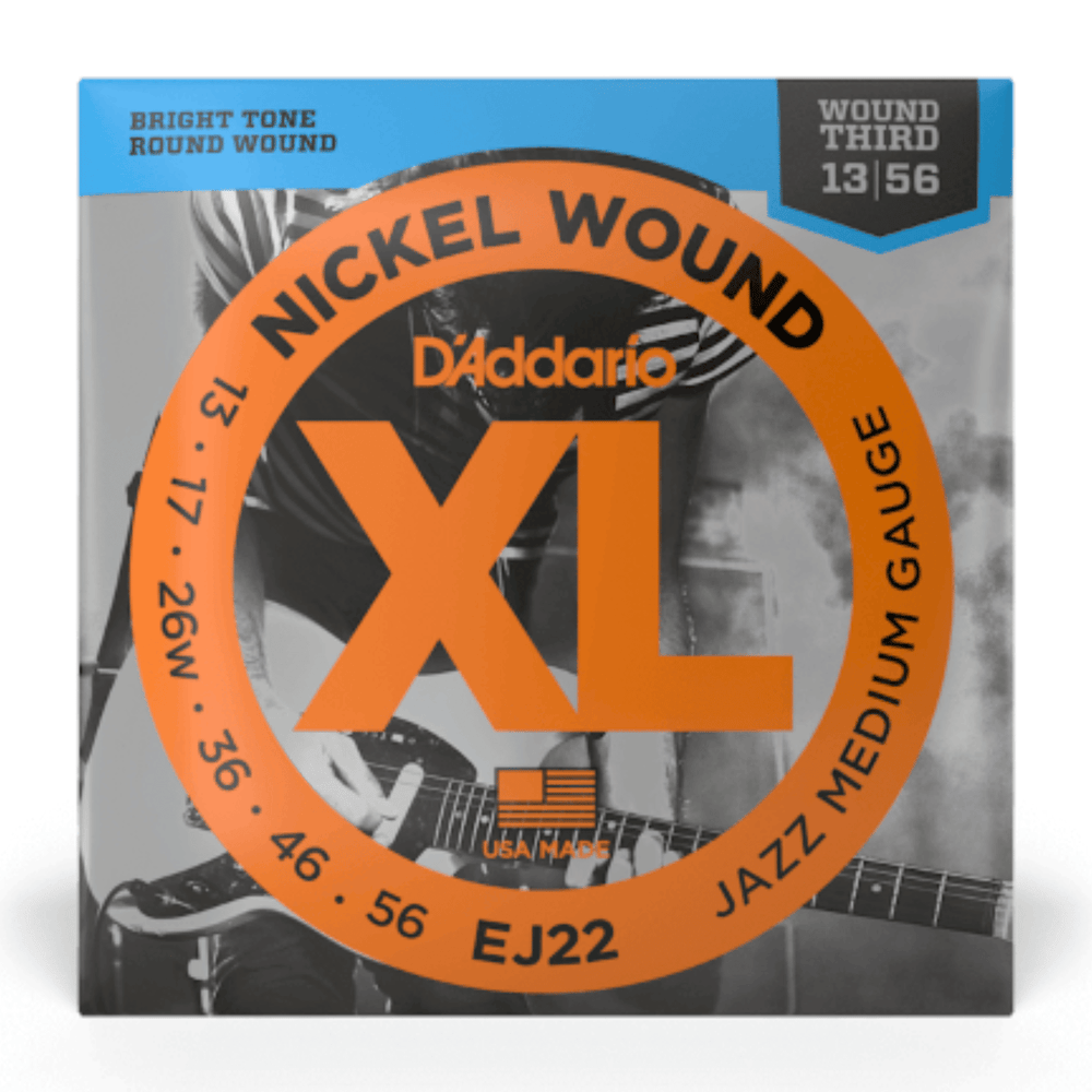 D'Addario EJ22 Jazz Medium Electric Guitar Strings 13-56