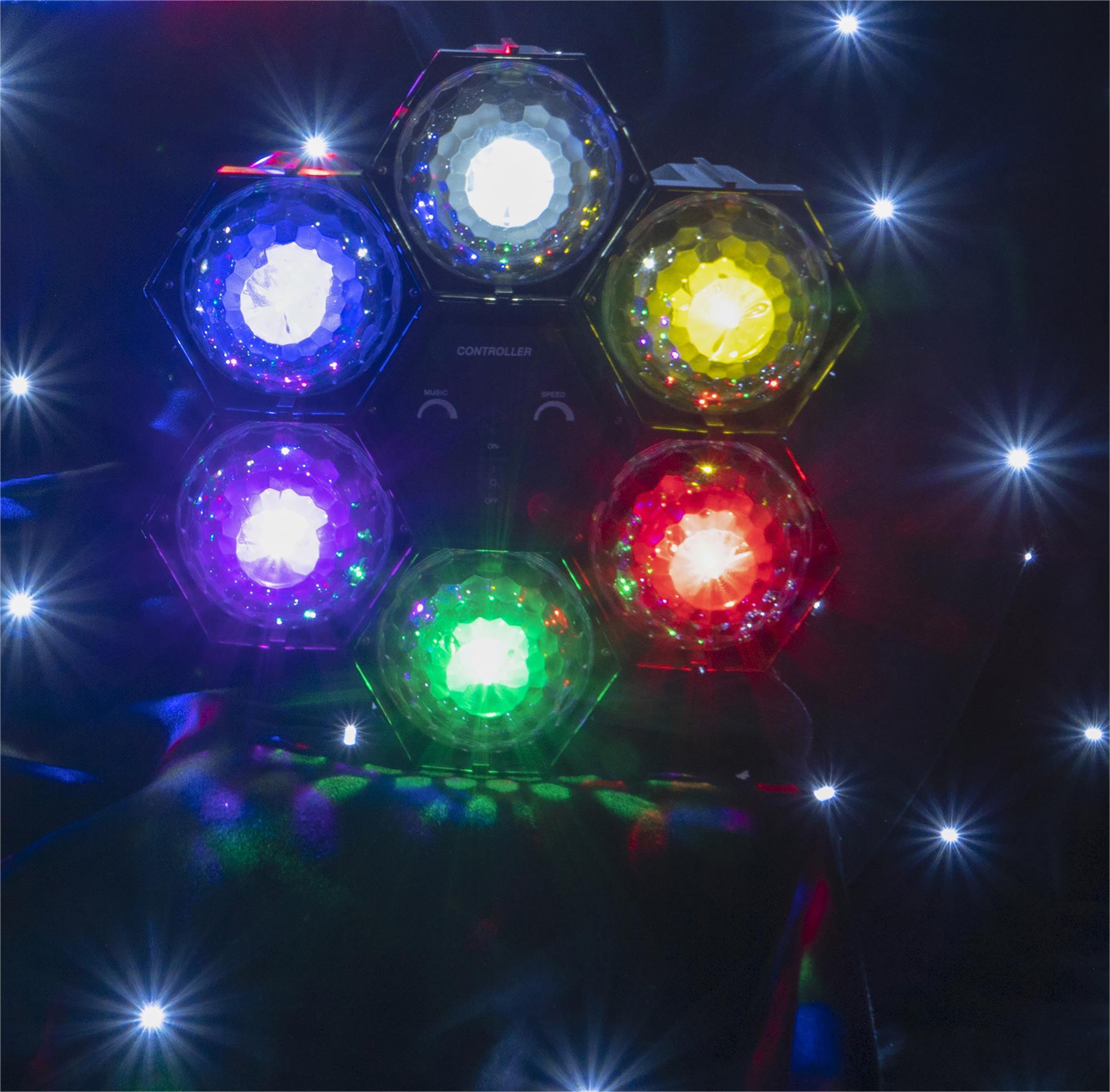 FXLab 6 Way Multi-Coloured LED Disco Effect Light - DY Pro Audio