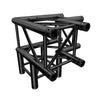 Global Truss F34 PL Stage Black 3 Way 90 Degree Corner (4126-30PL-B) - DY Pro Audio