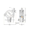 Global Truss Half Coupler to PL Half Conical for F31 - F34