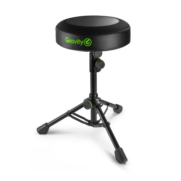 Gravity FD SEAT 1 Round Foldable Adjustable Musicians Stool - DY Pro Audio