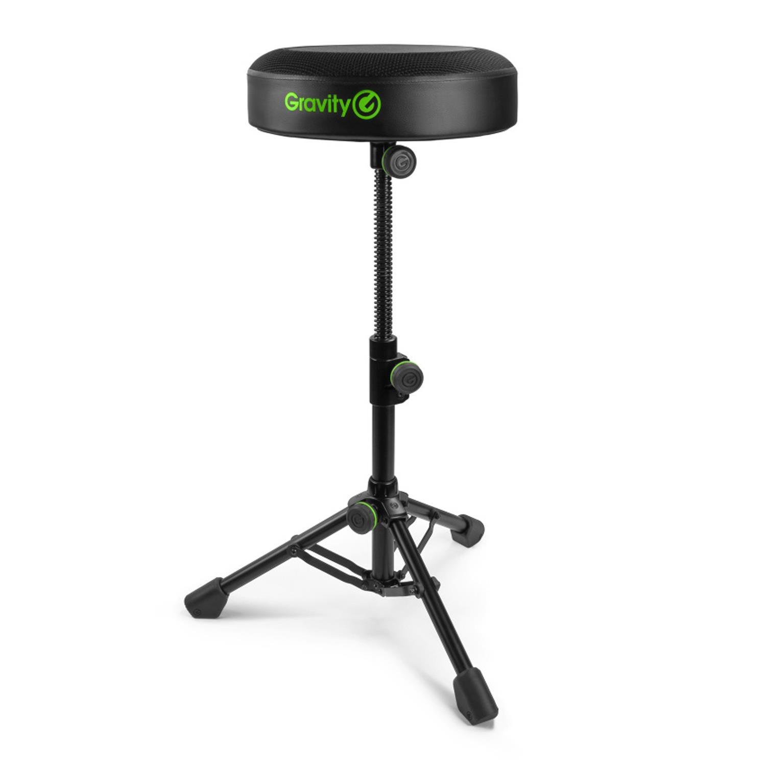 Gravity FD SEAT 1 Round Foldable Adjustable Musicians Stool - DY Pro Audio
