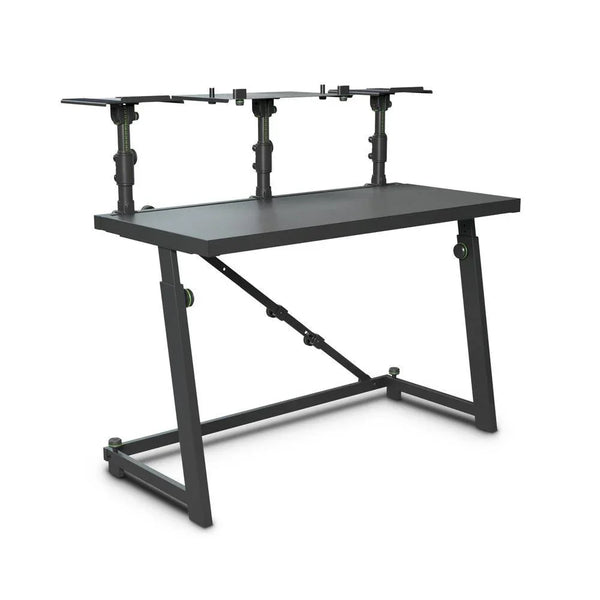 Gravity FDJT 01 DJ Desk with Adjustable Loudspeaker and Laptop Trays - DY Pro Audio