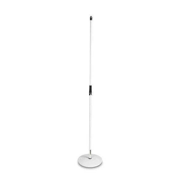 Gravity MS 23 W Microphone Stand with Round Base, White - DY Pro Audio