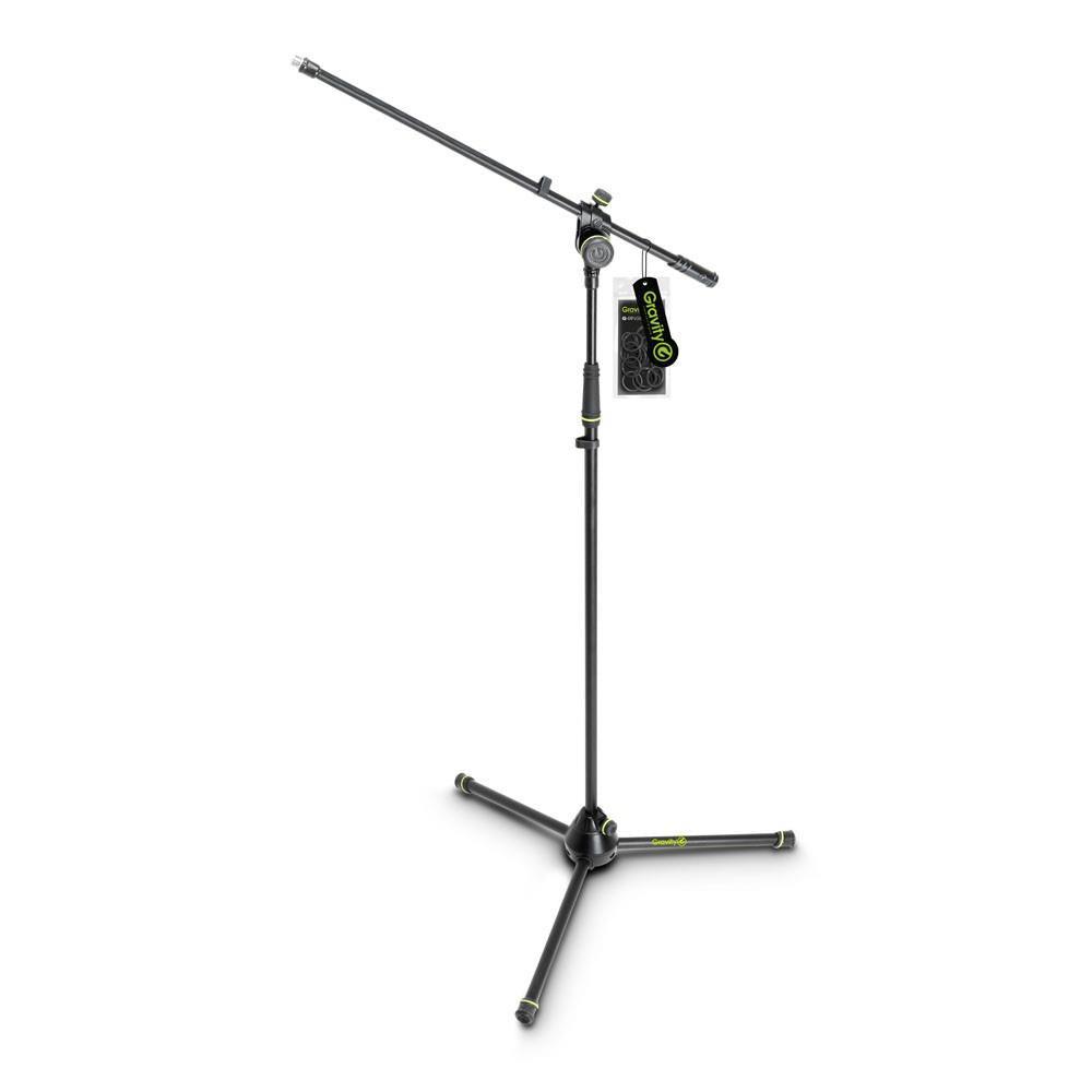 Gravity MS 4321 B Microphone Stand with Folding Tripod Base and 2-Point Adjustment Boom - DY Pro Audio