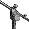 Gravity MS 4321 B Microphone Stand with Folding Tripod Base and 2 - Point Adjustment Boom