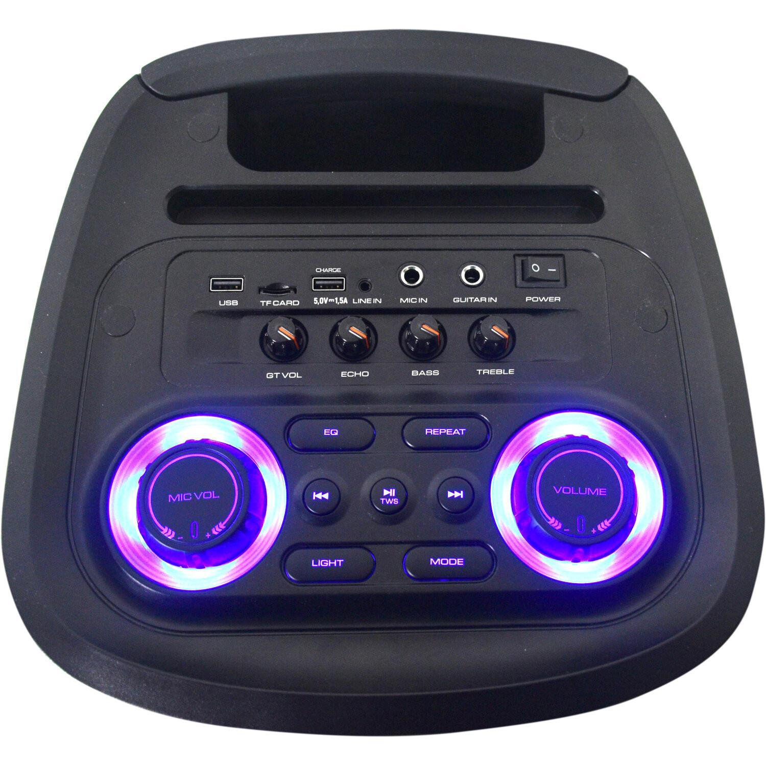 Ibiza INFINITY 2 x 10" 600w Portable LED Party Speaker with Bluetooth USB TWS - DY Pro Audio