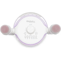 Ibiza KARAHOME-WH White Stand-Alone Bluetooth Karaoke Speaker - DY Pro Audio