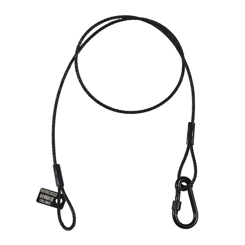Equinox 75cm Black Stainless Steel Safety Wire 25kg