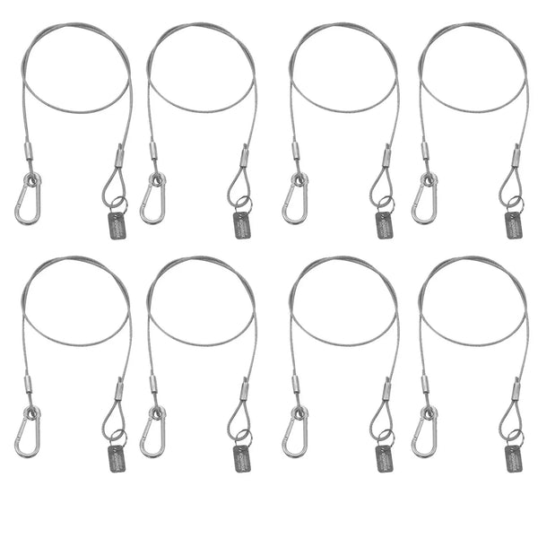 8 x Equinox 75cm PVC Coated Safety Wire