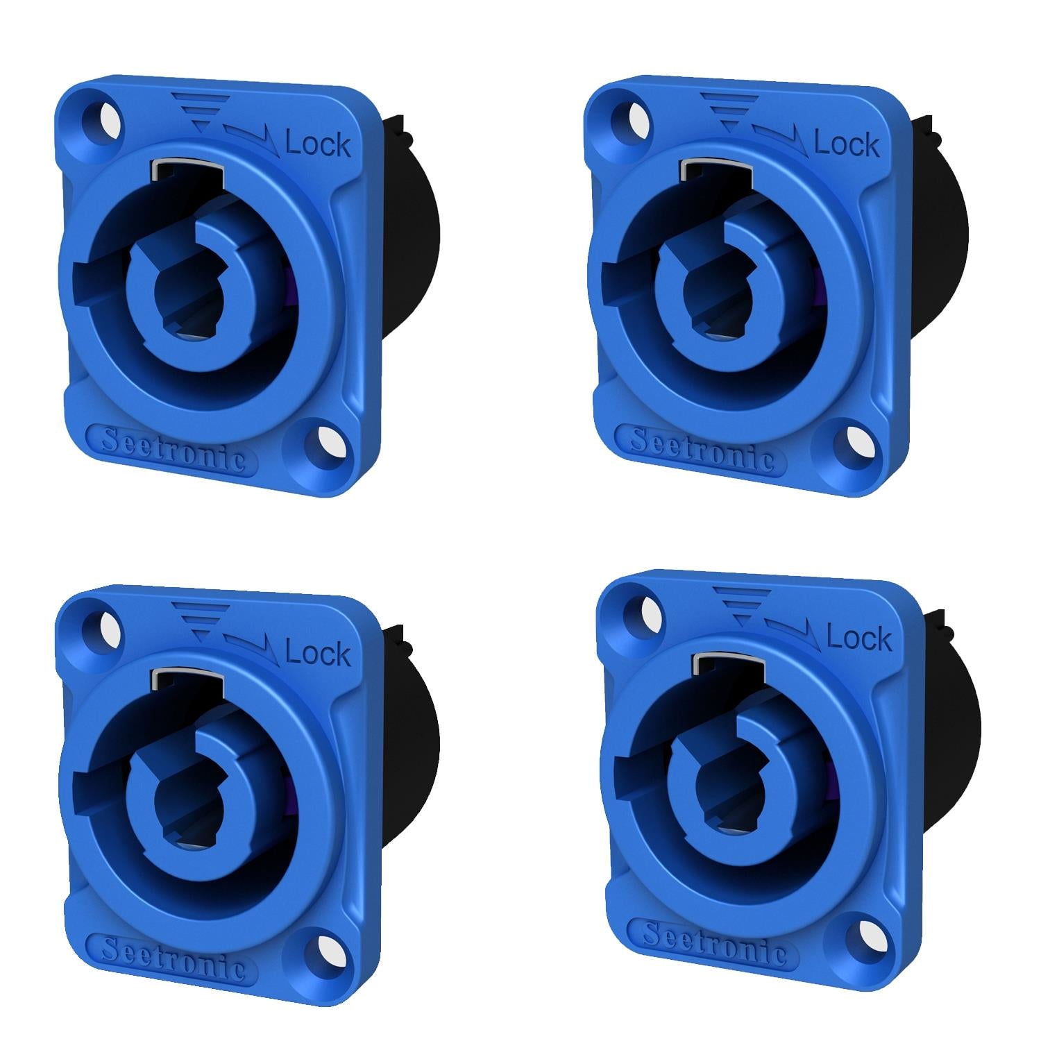 4 x Seetronic SAC3MPA Blue Powerwist Chassis Connector