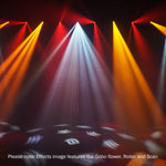 2 x Equinox Helix Scan XP 150W Scanner White With Carry Bag and DMX Cable