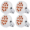 4 x QTX BATPAR - 18W White Rechargeable Mini LED Par Can