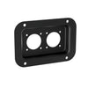 Penn Elcom Medium Black Dish Punched for 2 x Square G - Series Speakon Connectors