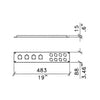 Penn Elcom R1273/2UK 2U Panel Punched for 4 x EP Series/G - Series and 8 x D - Series Connectors