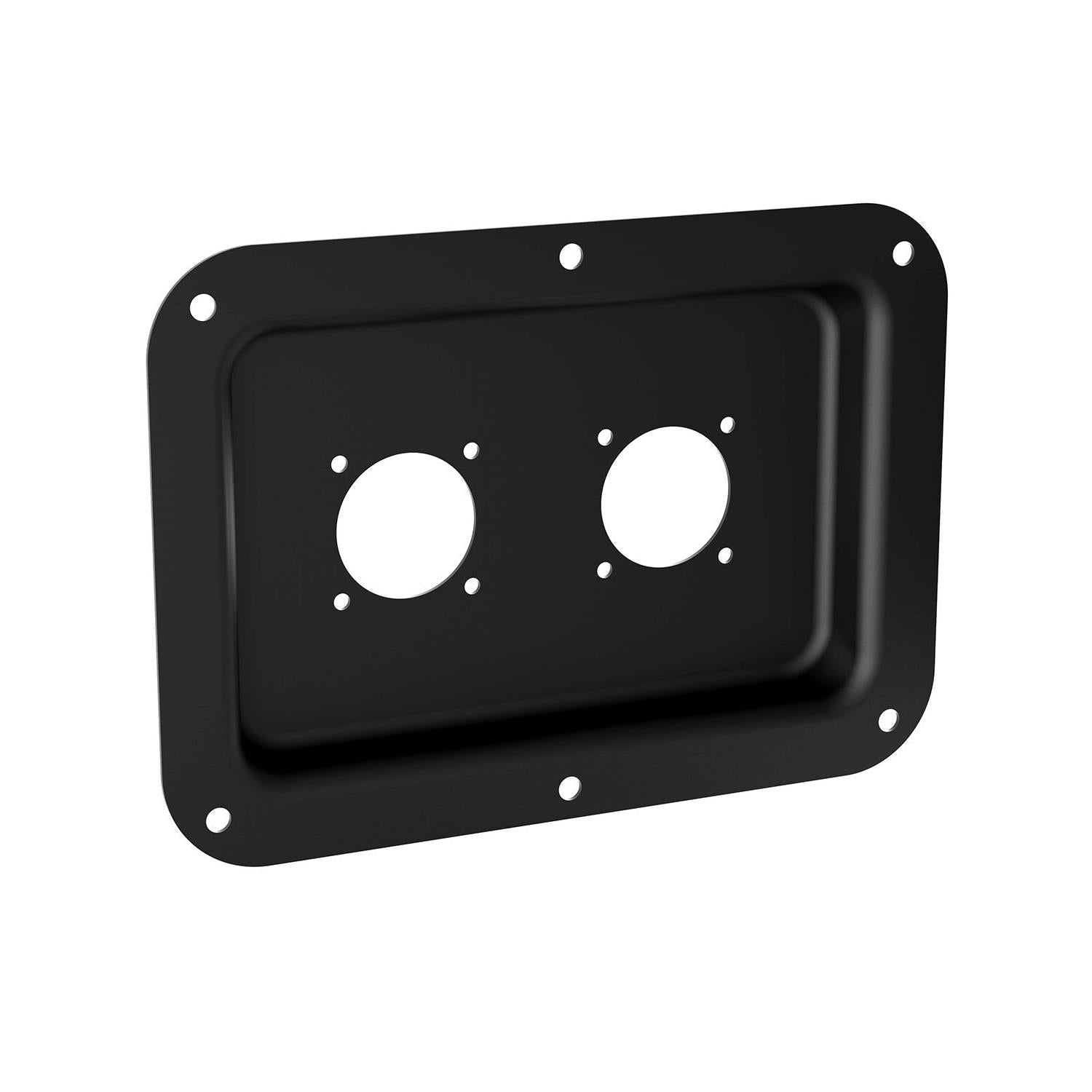 Penn Elcom Large Black Dish Punched for 2 x G-Series Speakon Connectors