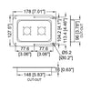 Penn Elcom Large Black Dish Punched for 2 x G - Series Speakon Connectors