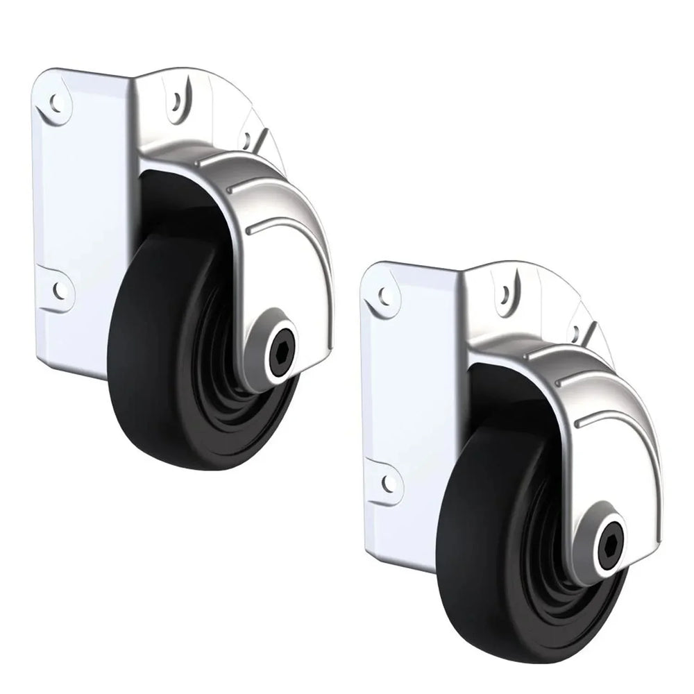 2 x Penn Elcom 75mm Heavy Duty Zinc Outrigger Corner Castor with Black Wheel